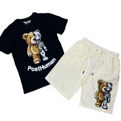 Rawyalty Short Set - Teddy Robot - RCS-Cream