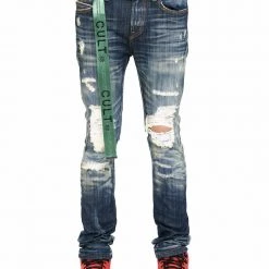 Shop All Cult Of Individuality Jeans - Punk Super Skinny Belted - Forest - 621B10-SS04U