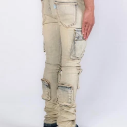 Shop All Pheelings Jeans - Never Look Back Cargo Flare Stacked - Sand Wash - PH-SS22-80