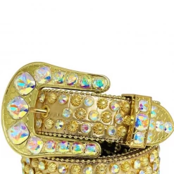 Shop All Karma Belt - Alligator - Gold With AB Chameleon Crystals - Style 4