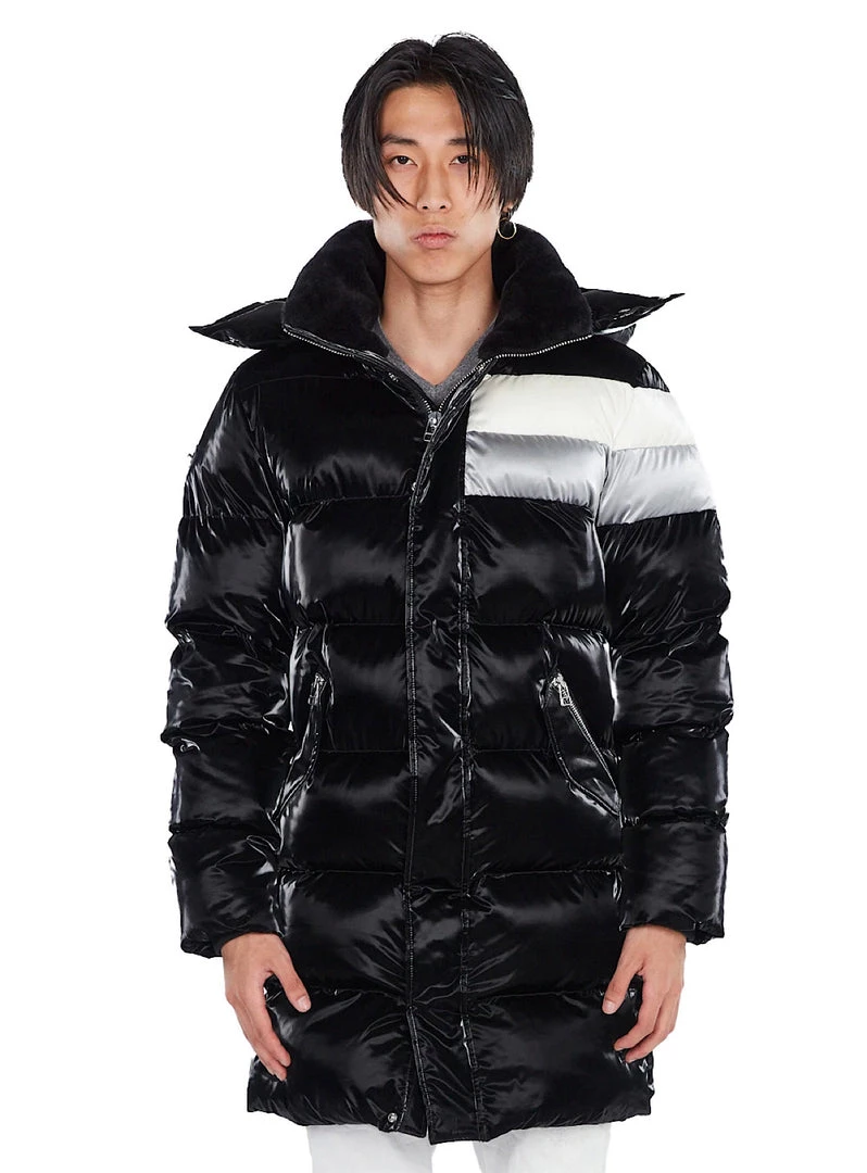 Woodpecker Jacket - Penguin Long Sleek Puffer - Black - WPM003 Shop All 1 Woodpecker Jacket - Penguin Long Sleek Puffer - Black - WPM003 Shop All