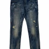 Purple-Brand Jeans - Paint - Dark Blue With White And Burgundy - P002 Shop All