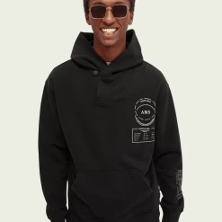 Shop All Scotch & Soda Hoodie - Flying Solo - Black - 163929