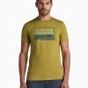 Shop All G-Star T-Shirt - Color Block - Gold Olive - D20714