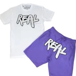 Rawyalty Short Set - Real - White And Purple Shop All