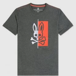 Psycho Bunny T-Shirt - Dovedale Crew Neck Tee - Heather Silver - B6U202N1PC Shop All