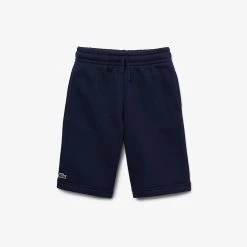Lacoste Kids Shorts - Fleece - Navy Blue - GJ0237 Shop All