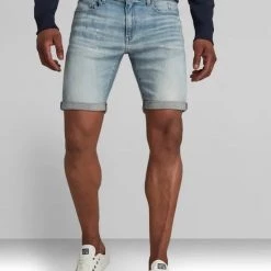 G-Star Denim Shorts - 3301 Slim - Vintage Nassau Destroyed - D17418-8968 Shop All