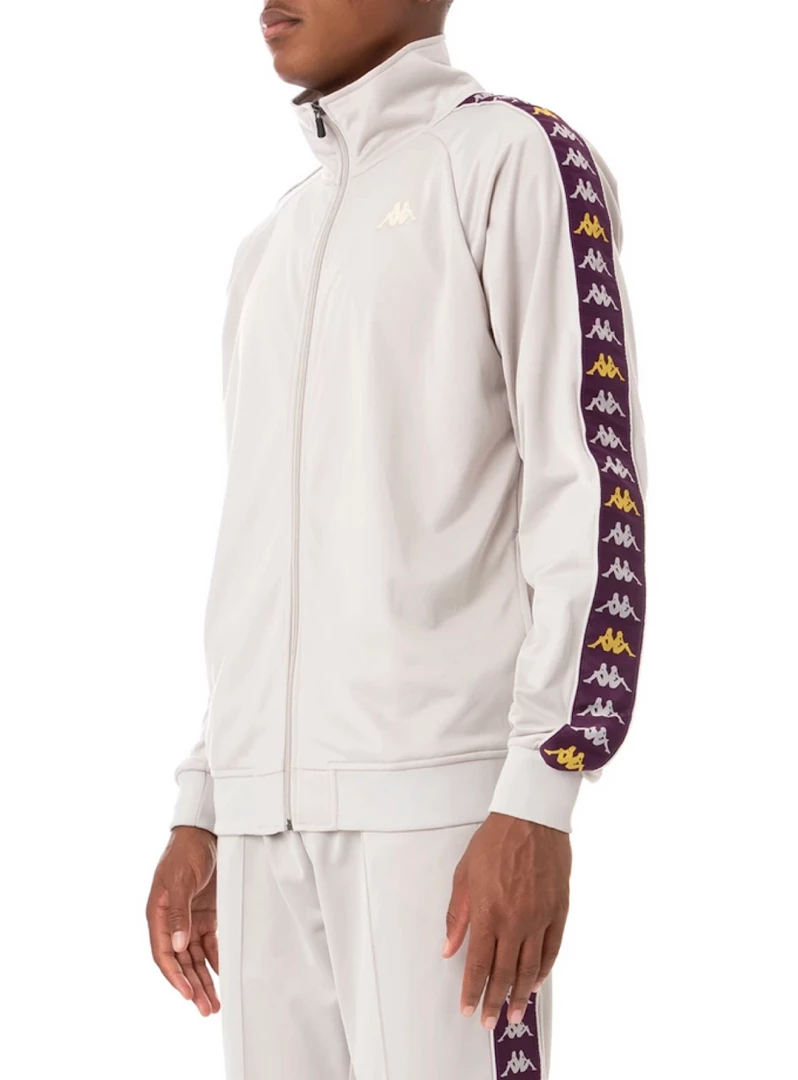 Kappa Tracksuit - 222 Banda Dullo - Grey With Violet And Yellow - 3113L9W 1 Kappa Tracksuit - 222 Banda Dullo - Grey With Violet And Yellow - 3113L9W