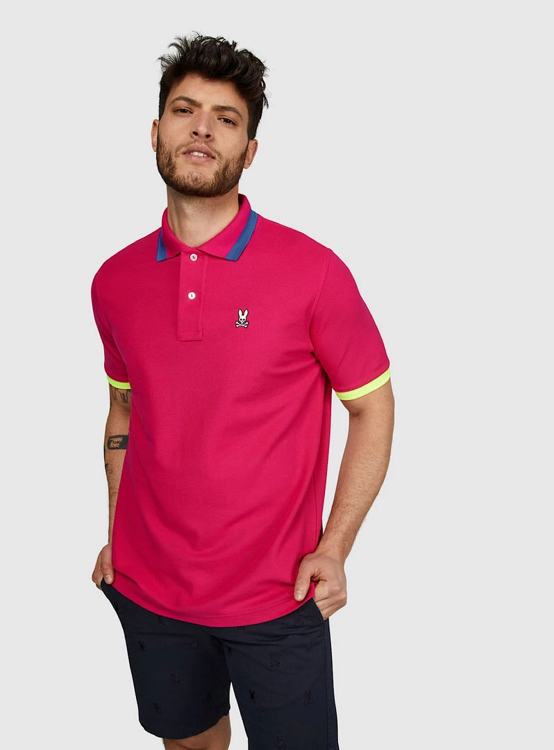 Psycho Bunny Polo - Hayfield Sport Polo - Pink Raspberry - B6K896N1PC 2 Psycho Bunny Polo - Hayfield Sport Polo - Pink Raspberry - B6K896N1PC