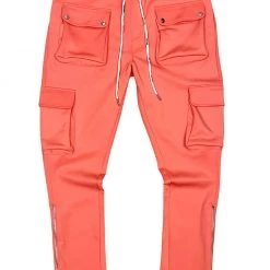 Motive Denim Track Pants - Cargo Track - Coral - MT101