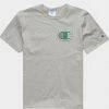 Champion T-Shirt - Infused Felt Logo Heritage - Grey
