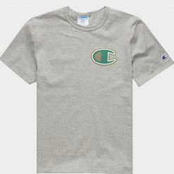 Champion T-Shirt - Infused Felt Logo Heritage - Grey