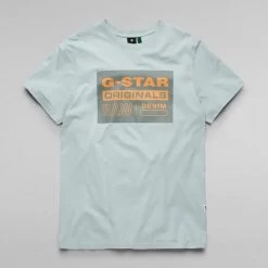 G-Star T-Shirt - Originals Logo - Synthetic Blue - D19863