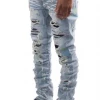 Majestik Jeans - Stacked Rips And Repair - Light Blue - DL2240