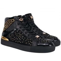 Ferrari Massari Shoes - Patent Soldier - Gold