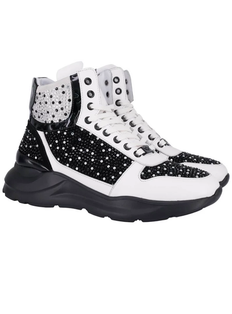 Ferrari Massari Shoes - Soldier Drip - Black And White 1 Ferrari Massari Shoes - Soldier Drip - Black And White