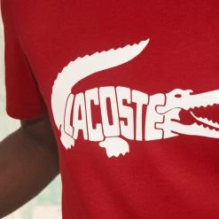 Lacoste T-Shirt - Croc Print - Red-5SX - TH6907
