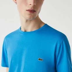 Lacoste T-Shirt - Crewneck Pima Cotton Jersey - Turquoise-HLU - TH6709