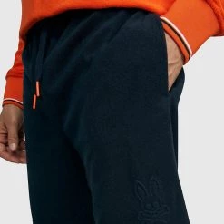 Shop All Psycho Bunny Shorts - Greyson Terry Sweat Shorts - Navy - SP22 - B6R319S1CO