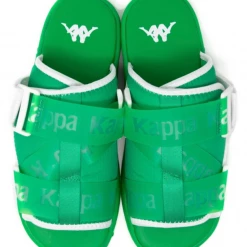 Kappa Slides - 222 Banda Mitel 1 - Green And White - 3118C8W Shop All