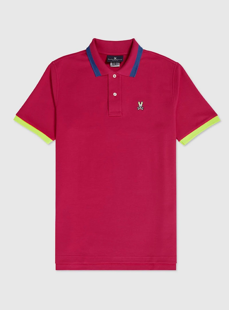 Psycho Bunny Polo - Hayfield Sport Polo - Pink Raspberry - B6K896N1PC 1 Psycho Bunny Polo - Hayfield Sport Polo - Pink Raspberry - B6K896N1PC