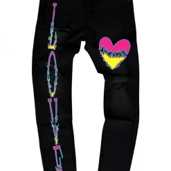 Love Jeans - Love Flames - Black