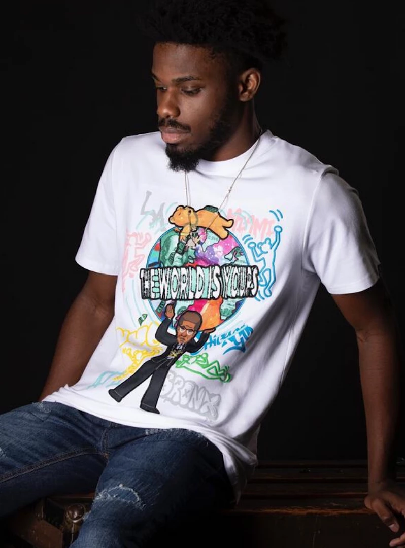 Fat Guap T-Shirt - World Is Urs - White - T21987S Shop All 1 Fat Guap T-Shirt - World Is Urs - White - T21987S Shop All