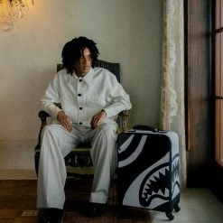 Shop All Sprayground Bag - V.V.I.P Soft Luggage - Brown And White - CL105