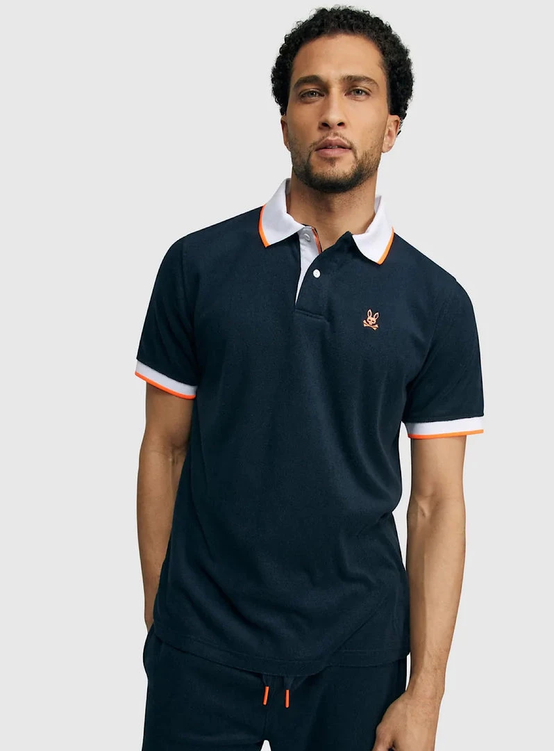 Psycho Bunny - Greyson Terry Polo - Navy - SP22 - B6K305S1CO Shop All 2 Psycho Bunny - Greyson Terry Polo - Navy - SP22 - B6K305S1CO Shop All