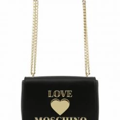 Shop All Moschino Bag - Flap Logo Medium - Black - JC4052PP1DLF000