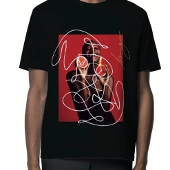 Inimigo T-Shirt - Red Girl - Black - ITS8161