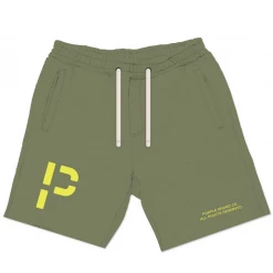 Purple-Brand Shorts - French Terry Military Monogram - Olive - P413-FMMS222 Shop All