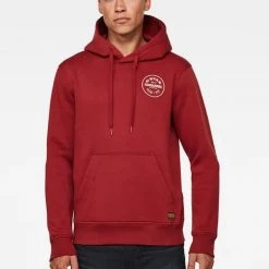 G-Star Hoodie - Round Originals - Dry Red - D17898