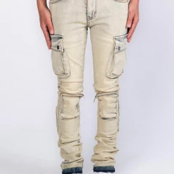 Shop All Pheelings Jeans - Never Look Back Cargo Flare Stacked - Sand Wash - PH-SS22-80
