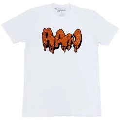 Rawyalty T-Shirt - RAW Drip Orange Bling - White - RMT-000 Shop All