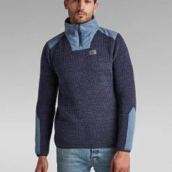G-Star Sweater - Utility Half Zip - Servant Blue - D20678 Shop All