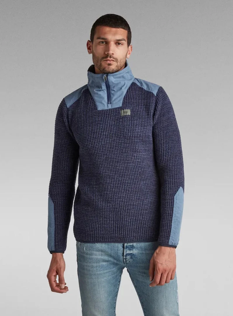 G-Star Sweater - Utility Half Zip - Servant Blue - D20678 Shop All 2 G-Star Sweater - Utility Half Zip - Servant Blue - D20678 Shop All