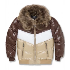 Jordan Craig Kids Jacket - Blocked Puffer - Mocha - 91548K Shop All