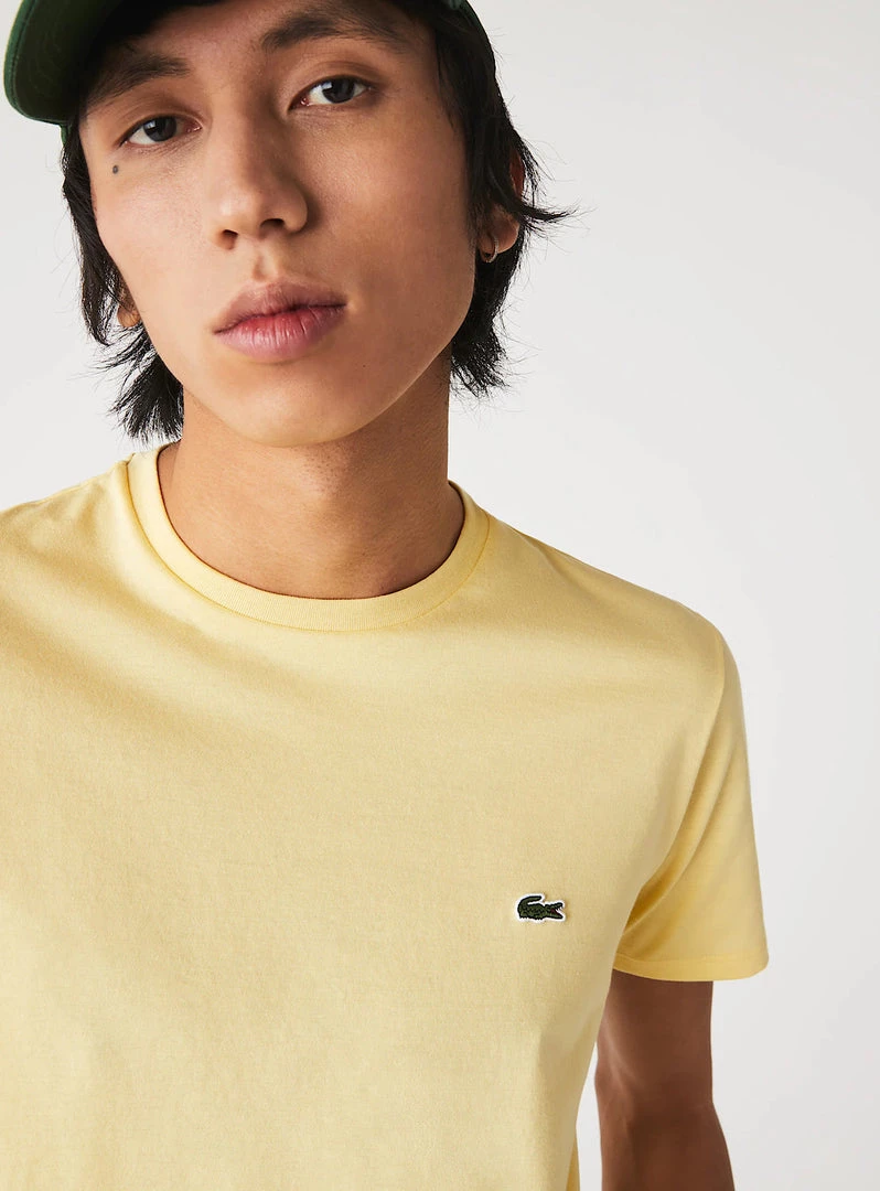 Lacoste T-Shirt - Crewneck Pima Cotton Jersey - Yellow-6XP - TH6709 2 Lacoste T-Shirt - Crewneck Pima Cotton Jersey - Yellow-6XP - TH6709