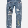 Shop All Purple-Brand Jeans - Paint Repair - Faded Indigo - P001-FIPR222