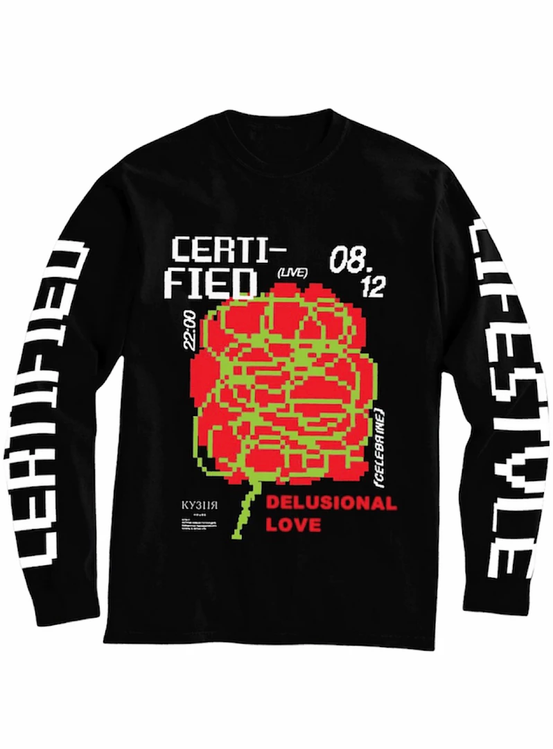 Shop All Certified Shirt - Delusional Love - Black 1 Shop All Certified Shirt - Delusional Love - Black