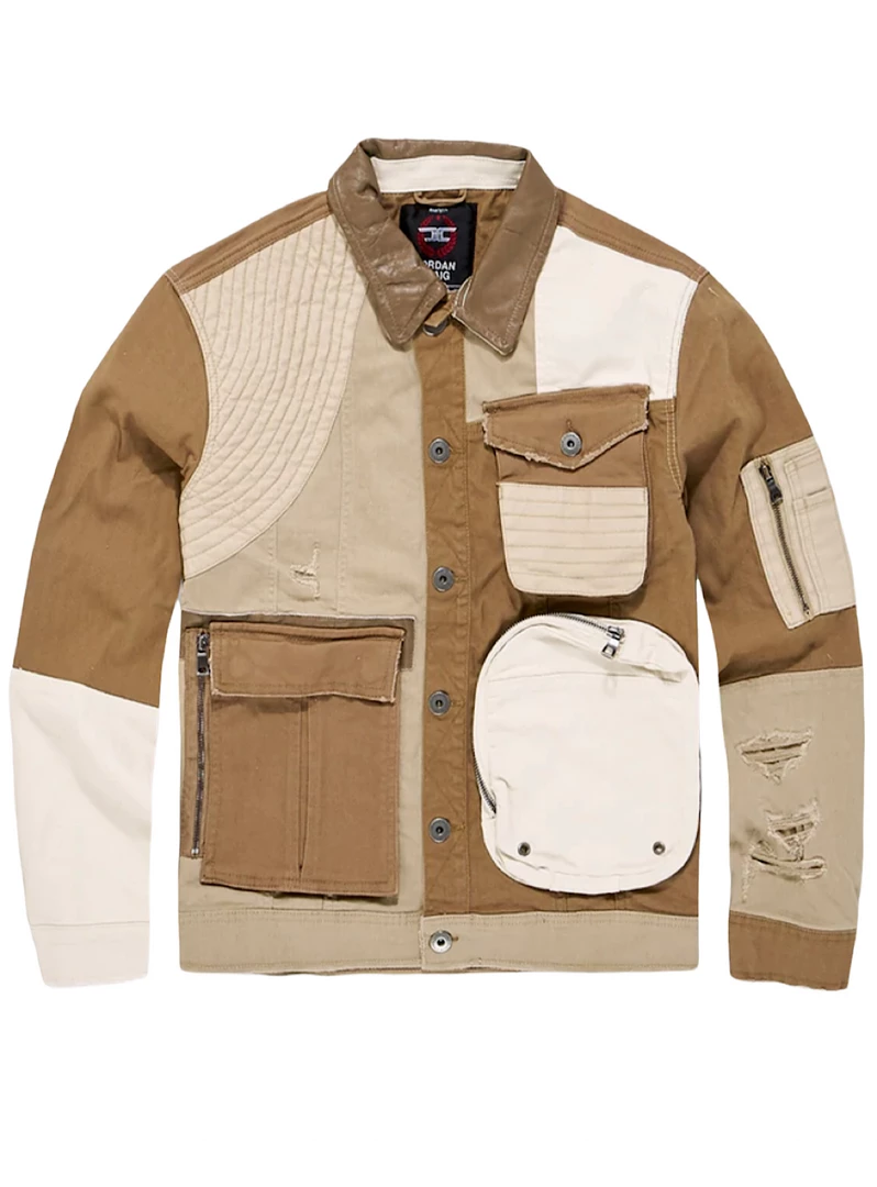 Jordan Craig Denim Jacket - Amarillo Herringbone Trucker - Desert - 91562 1 Jordan Craig Denim Jacket - Amarillo Herringbone Trucker - Desert - 91562