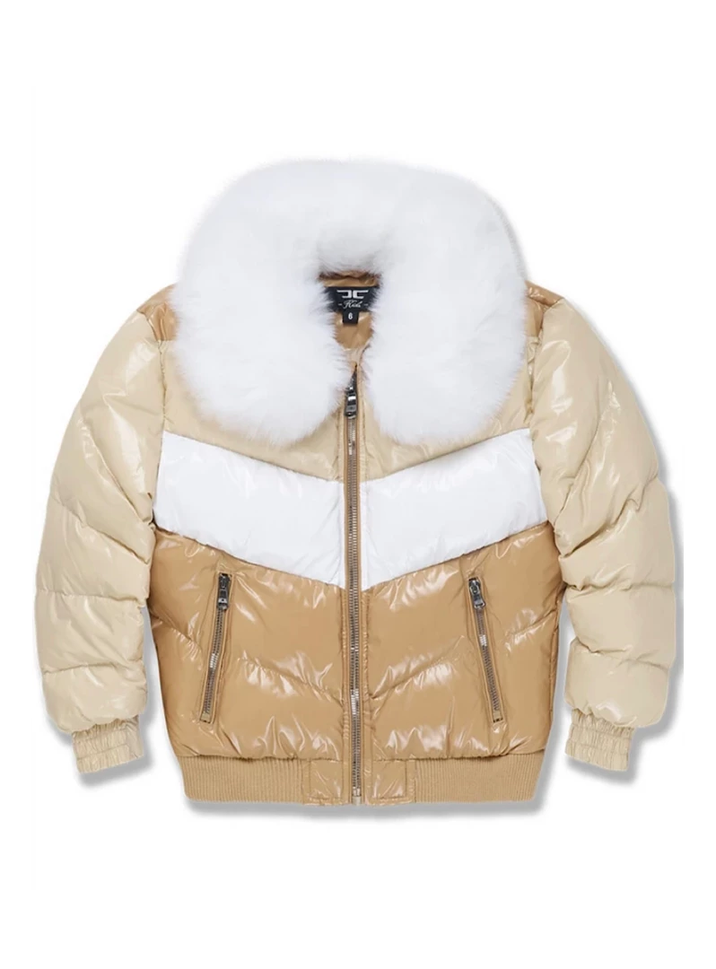 Jordan Craig Kids Jacket - Blocked Puffer - Sand - 91548K Shop All 1 Jordan Craig Kids Jacket - Blocked Puffer - Sand - 91548K Shop All