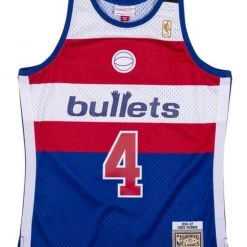 Mitchell & Ness Jersey - Bullets Chris Webber 4 - Red And Royal - SMJYCP19069
