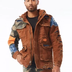 Jordan Craig Denim Jacket - Patchwork - Woodland - 91554