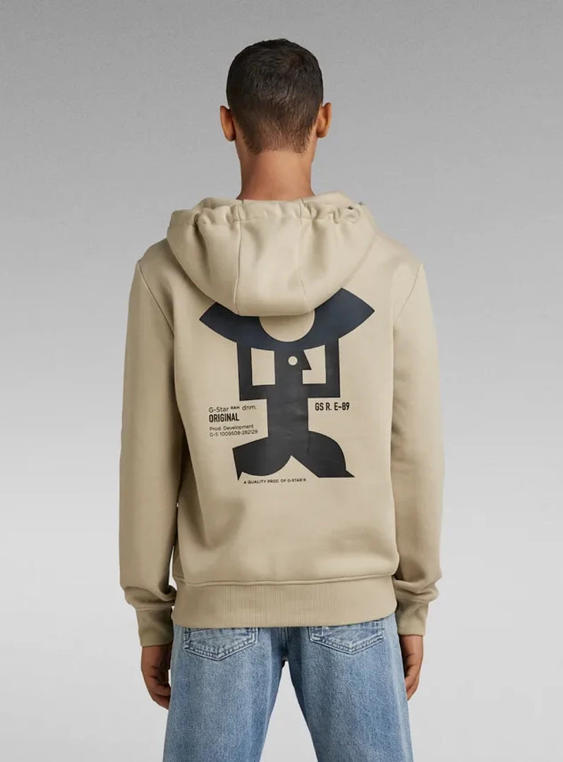 Shop All G-Star Hoodie - Back Graphic - Light Moss - D21166 2 Shop All G-Star Hoodie - Back Graphic - Light Moss - D21166