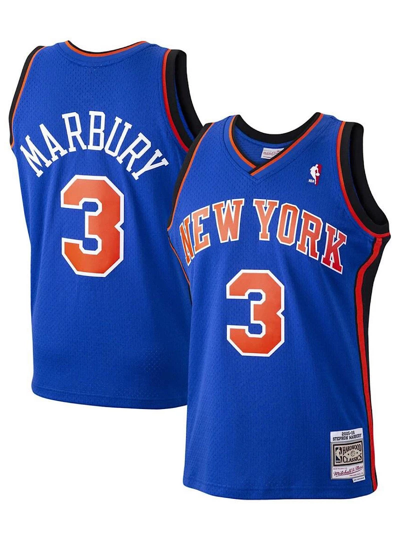 Mitchell & Ness Jersey - New York Knicks Marbury 3 - Royal Blue - SMJYGS18443 Shop All 1 Mitchell & Ness Jersey - New York Knicks Marbury 3 - Royal Blue - SMJYGS18443 Shop All