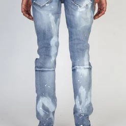 KDNK Jeans - Multi String Belt With White Splatter - Medium Blue - KND4290