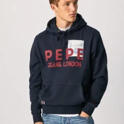 Shop All Pepe Jeans Hoodie - Joel - Navy - PM582058